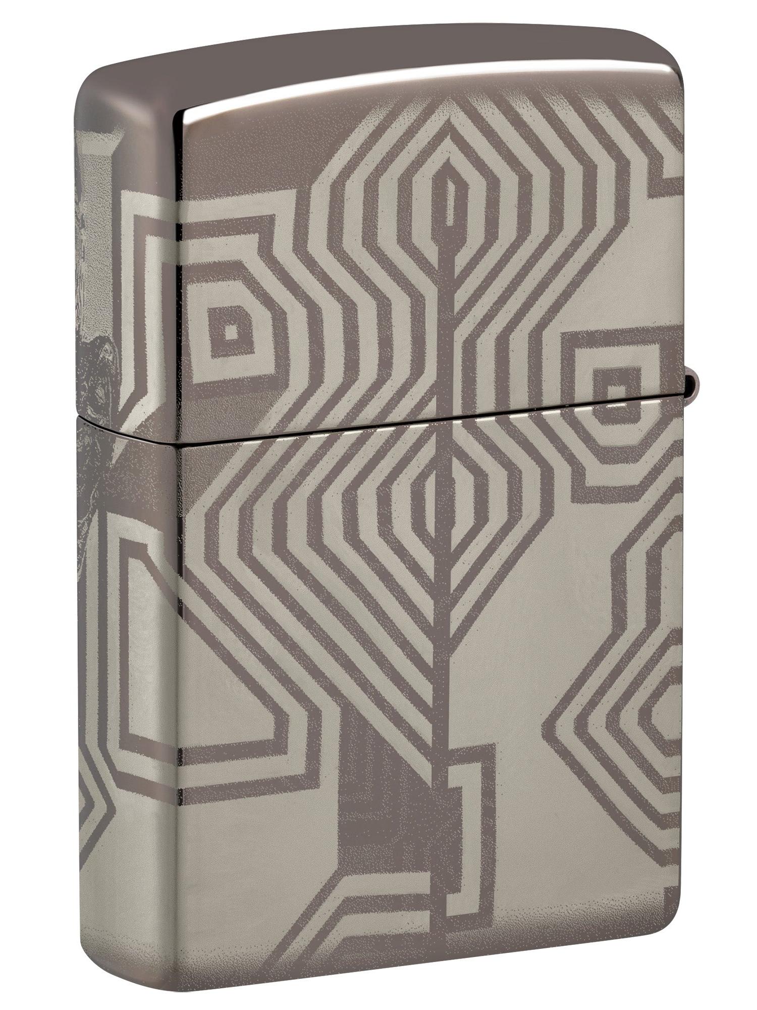 Zippo Lighter: Metal Head Design - Black Ice 46357