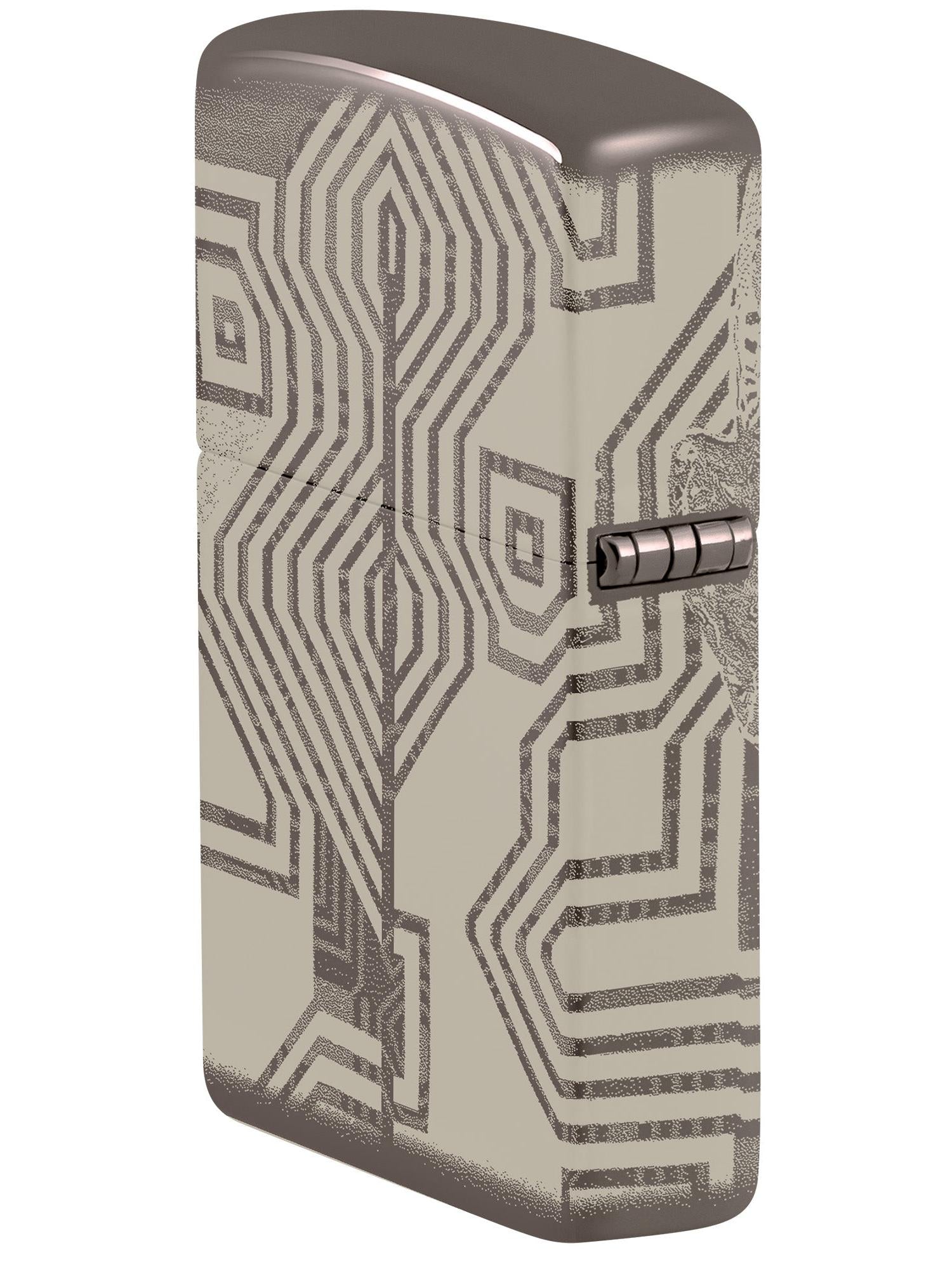 Zippo Lighter: Metal Head Design - Black Ice 46357