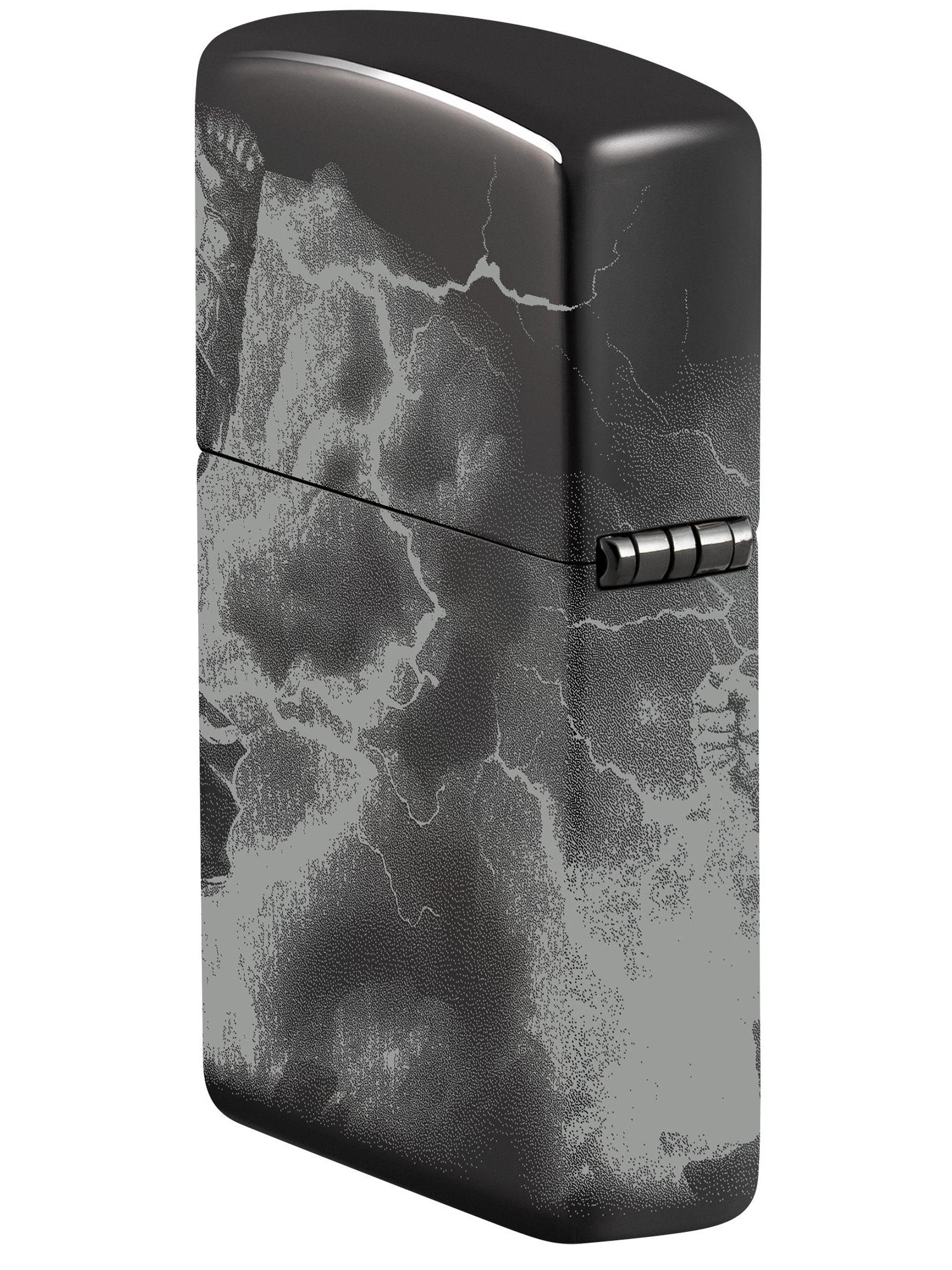 Zippo Lighter: Zeus Design - High Polish Black 46364