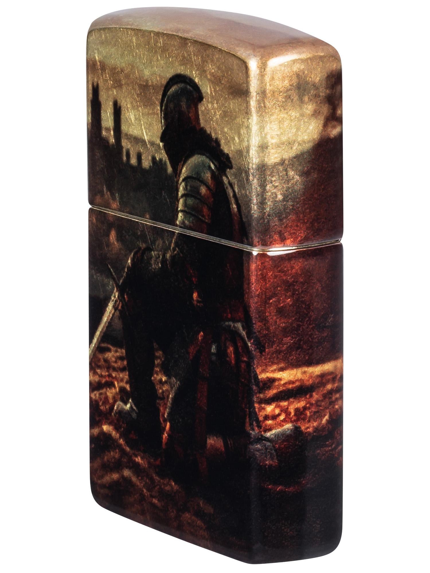 Zippo Lighter: Kneeling Knight - 540 Fusion 46382
