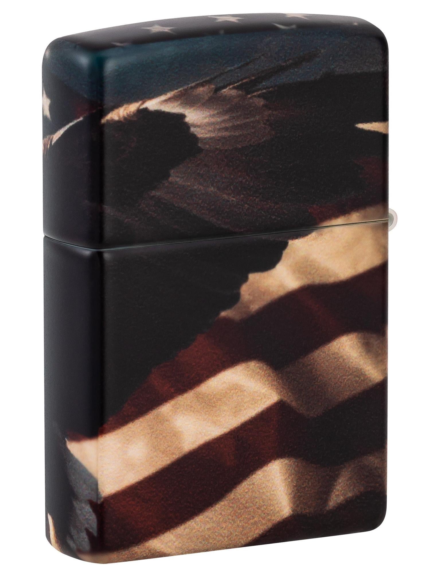 Zippo Lighter: Eagle with American Flag - 540 Color 46383
