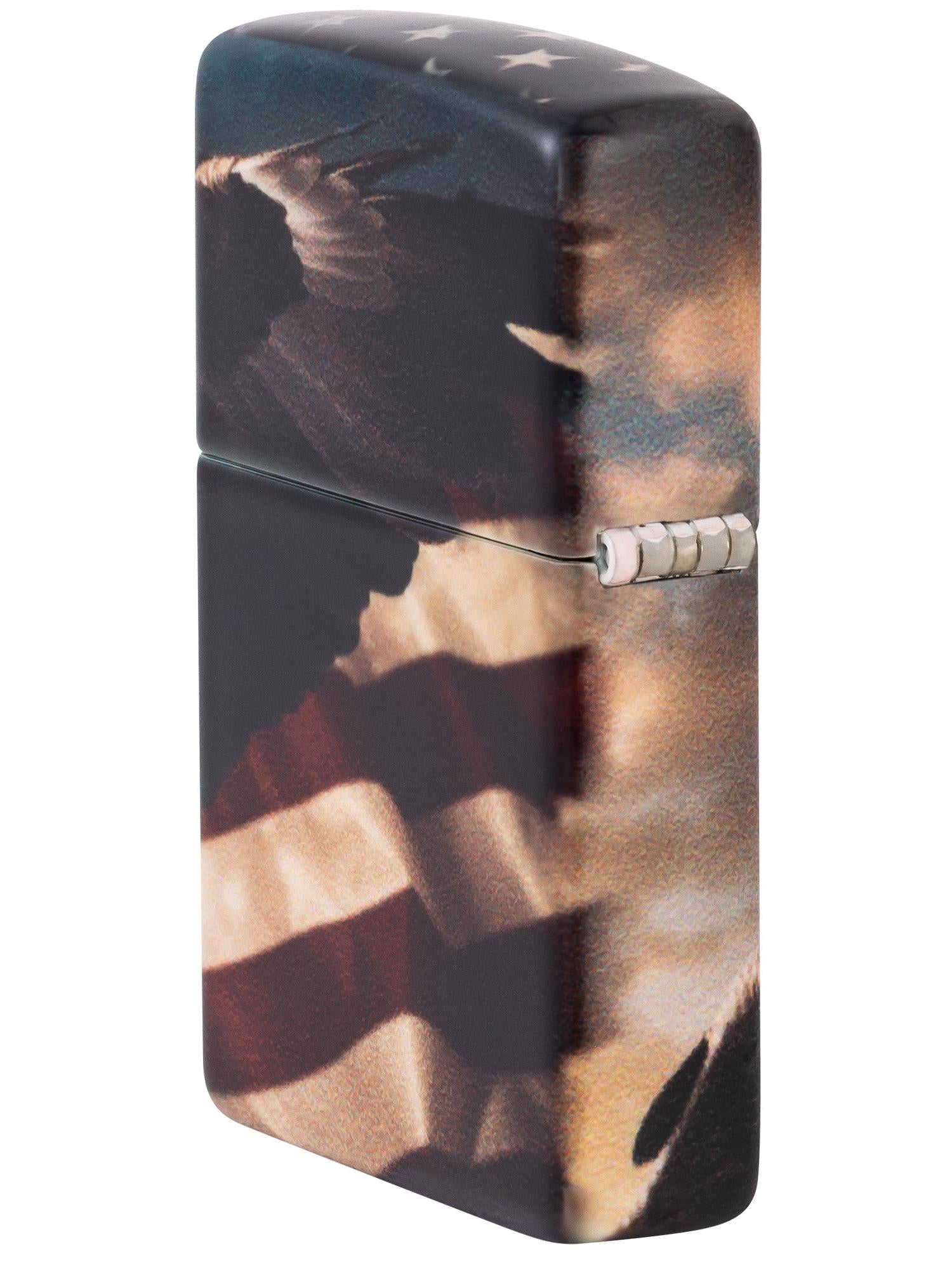 Zippo Lighter: Eagle with American Flag - 540 Color 46383