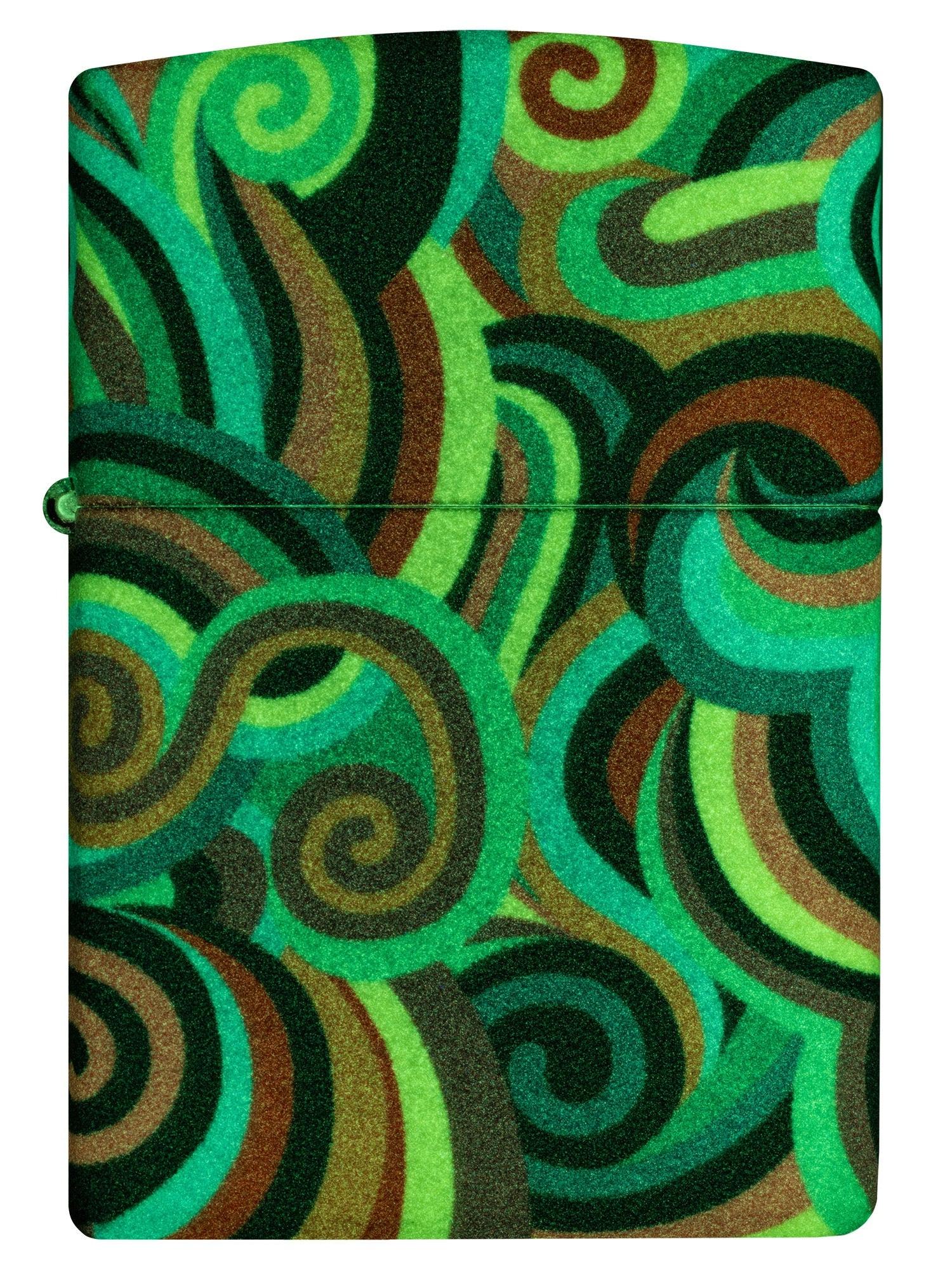 Zippo Lighter: Swirl Pattern by Rick Rietveld - Glow-in-the-Dark 46491