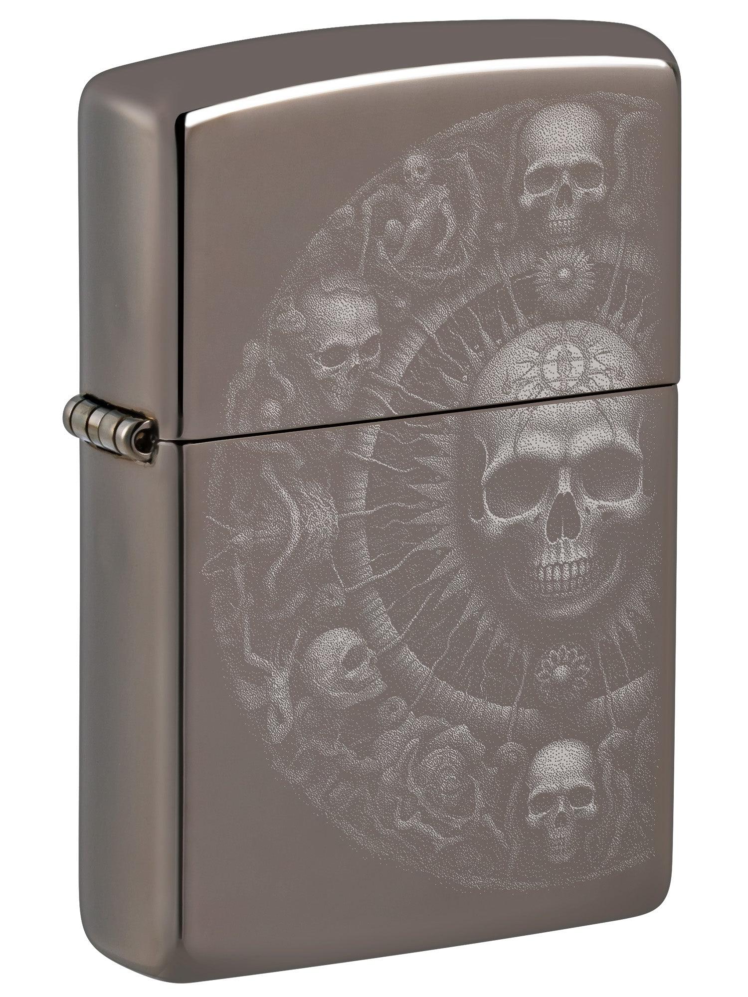 Zippo Lighter: Skull Mandala - Black Ice 46602
