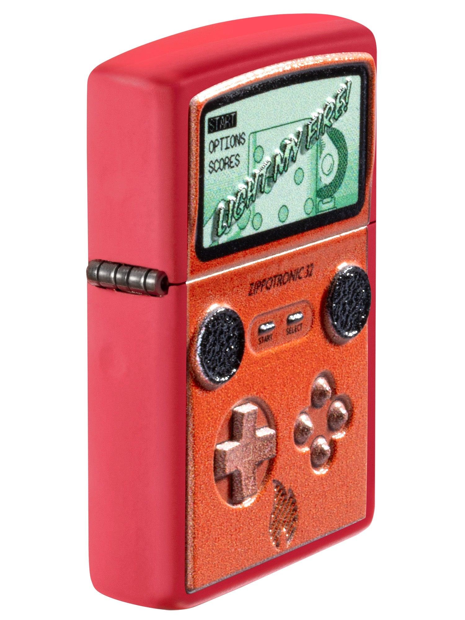 Zippo Lighter: Zippotronic Gaming Device, Texture Print - Red Matte 46700
