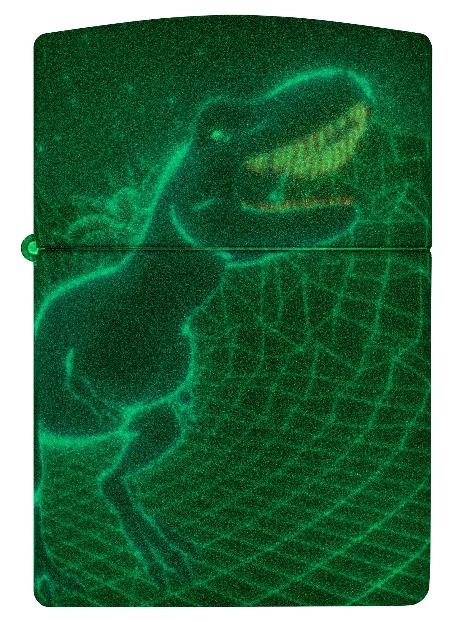 Zippo Lighter: Cyber Dinosaur, Glow-in-the-Dark - 540 Color 46701