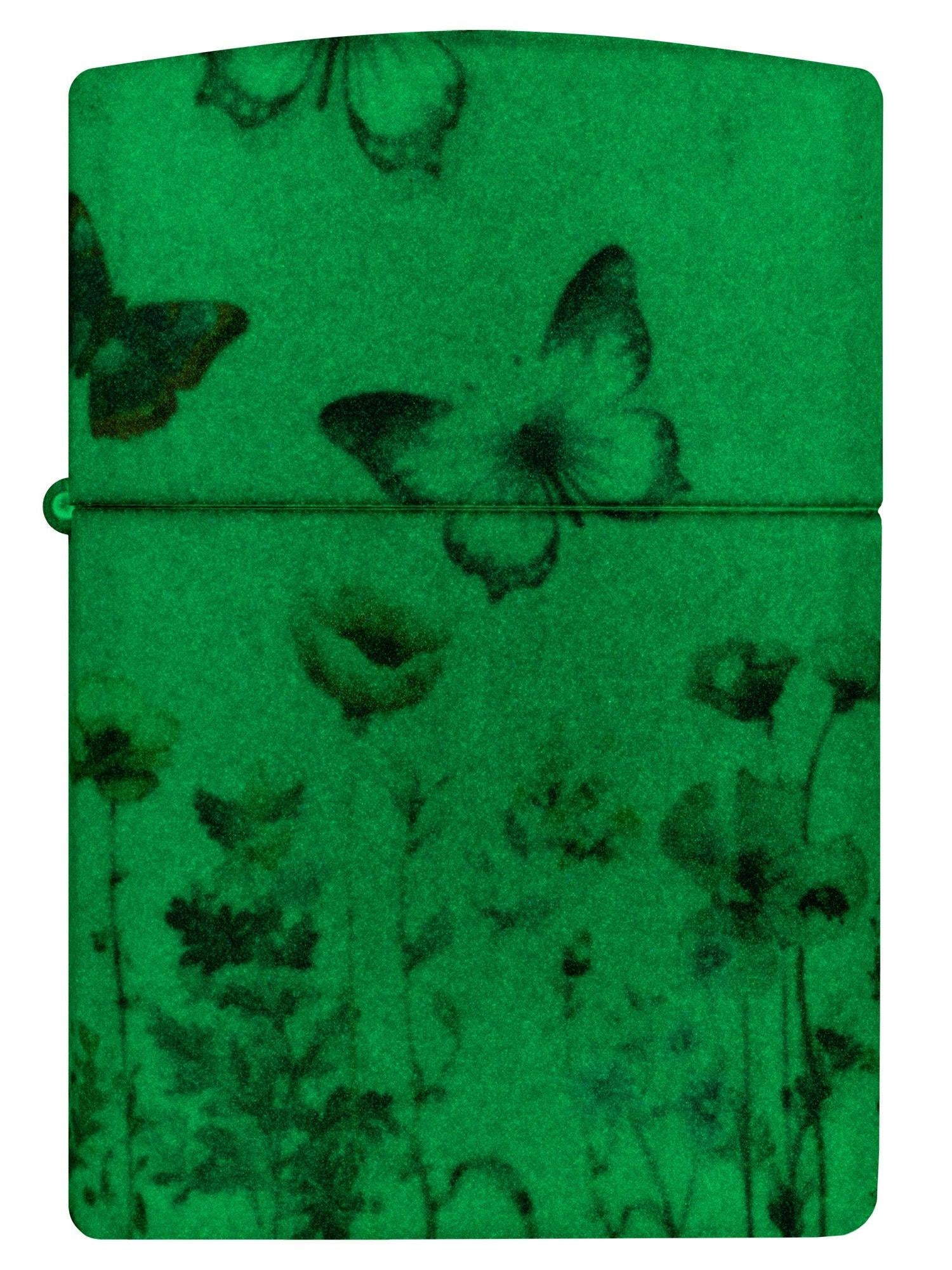 Zippo Lighter: Glowing Butterflies, Glow-in-the-Dark - 540 Color 46703