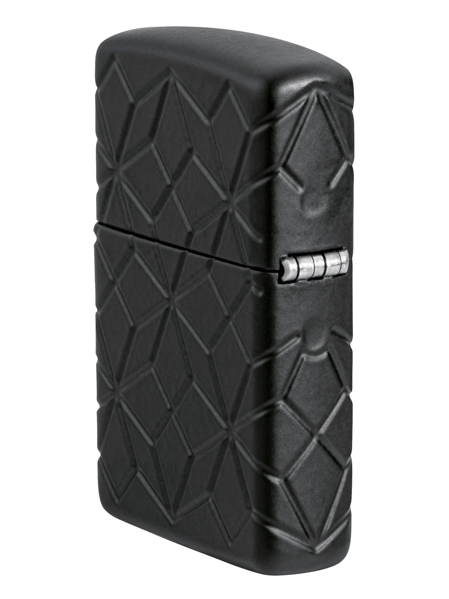 Zippo Lighter: Armor MultiCut Design with Crystal - Black Matte 46756