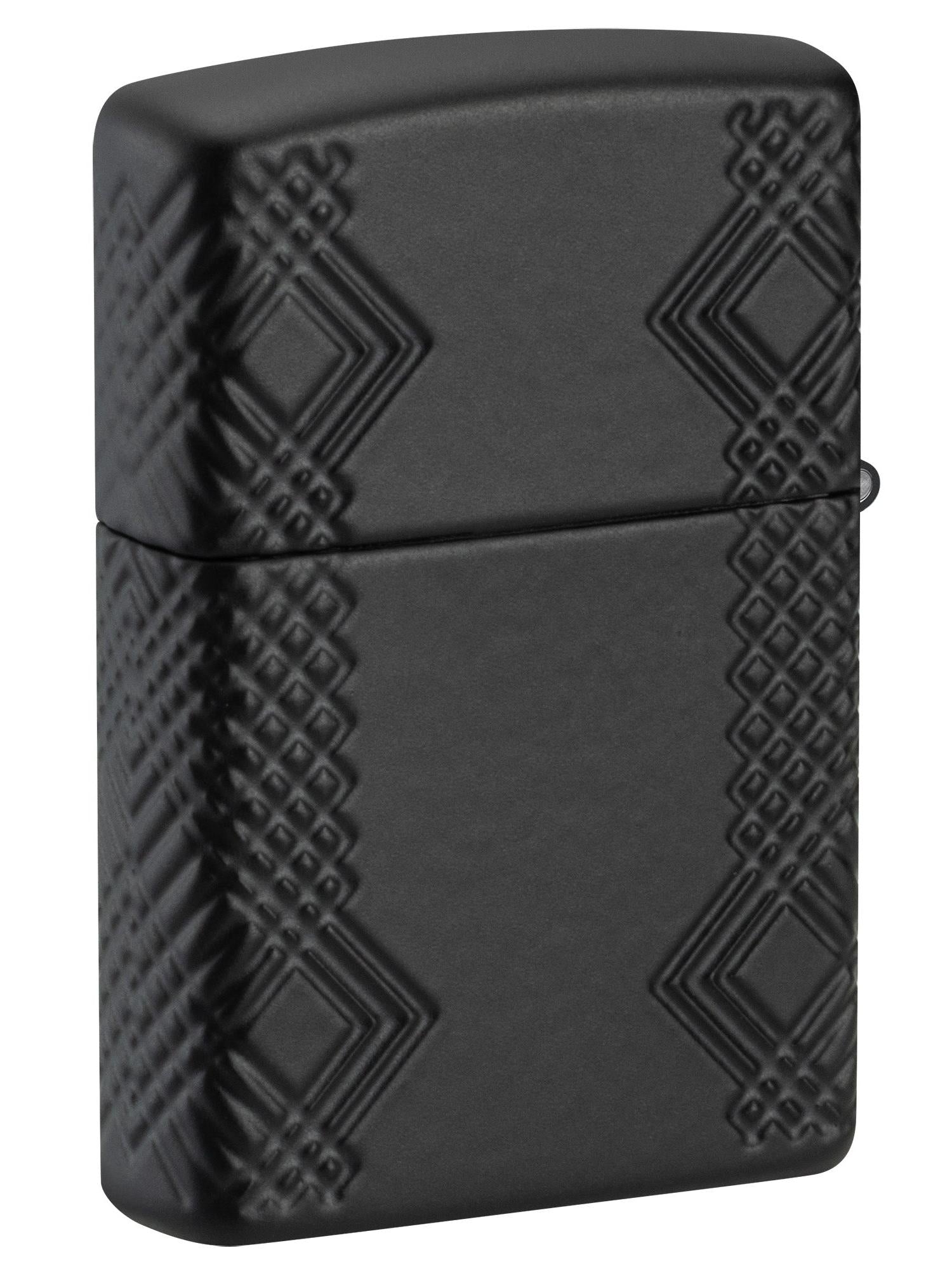 Zippo Lighter: Armor Multicut, Rivet Flame - Black Matte 46775