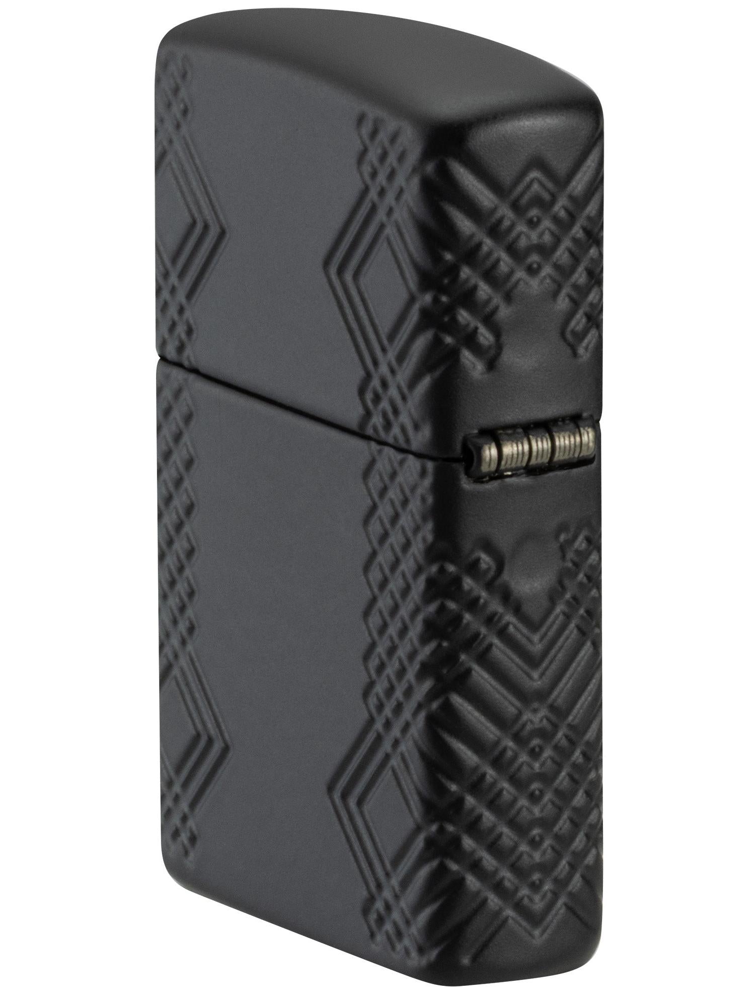 Zippo Lighter: Armor Multicut, Rivet Flame - Black Matte 46775