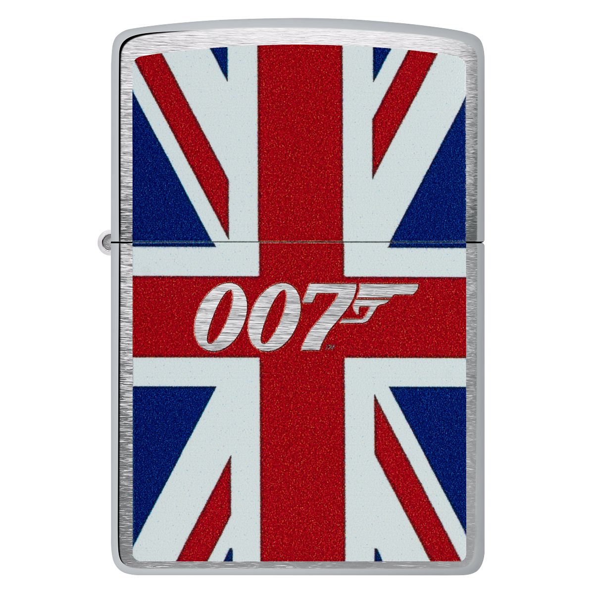 Zippo Lighter: James Bond, Union Jack - Brushed Chrome 46801