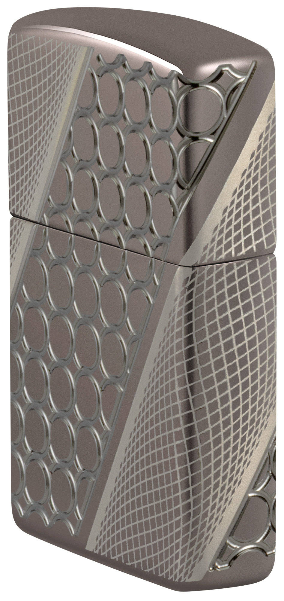 Zippo Lighter: Armor Multicut, Deep Dots - Black Ice 46812