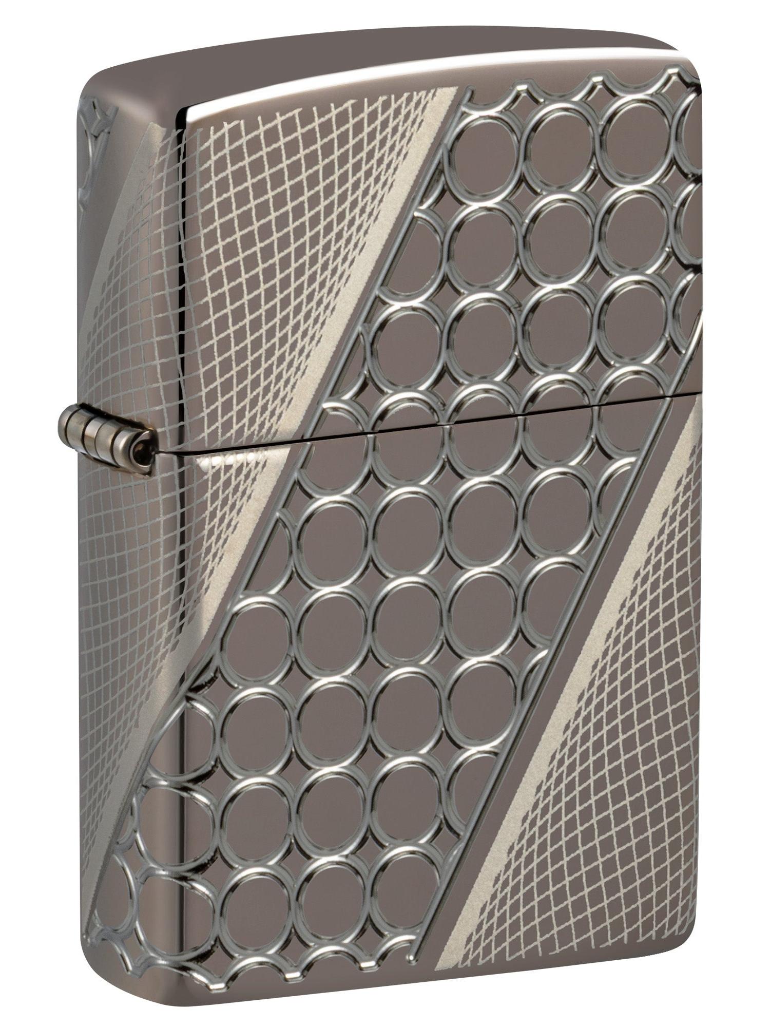 Zippo Lighter: Armor Multicut, Deep Dots - Black Ice 46812
