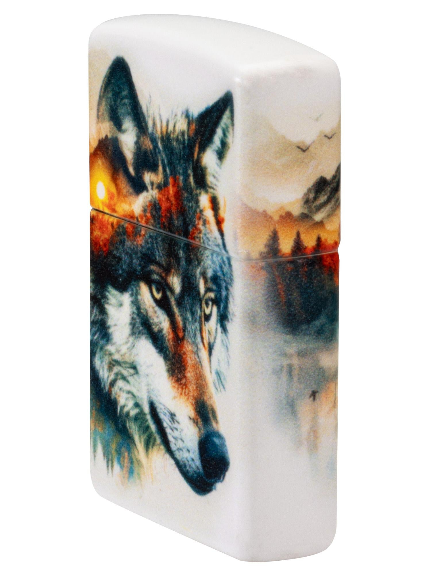 Zippo Lighter: Wolf and Mountains - 540 Color 46866