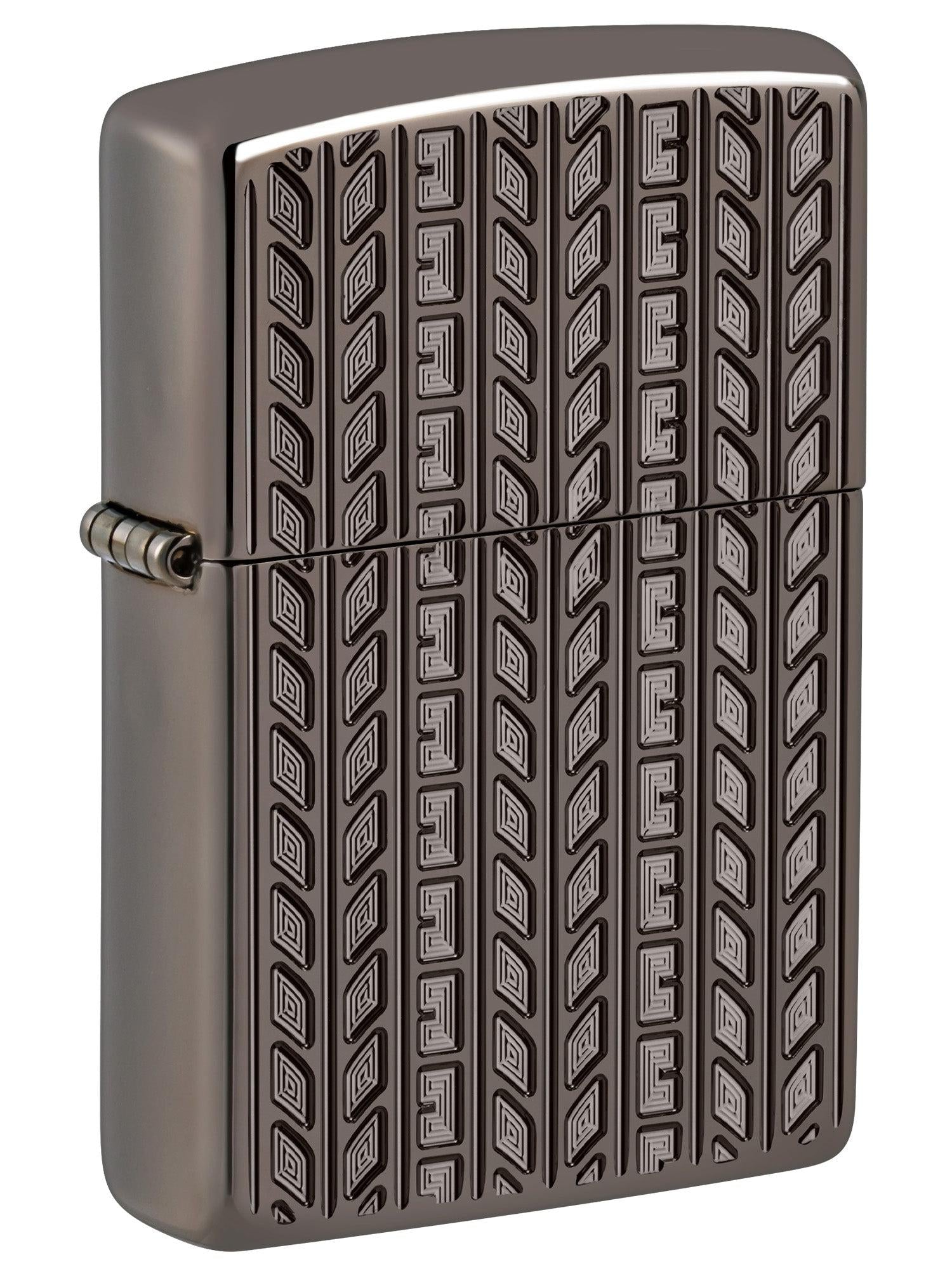Zippo Lighter: Armor Deep Carved Tire Tread - Black Ice 46888