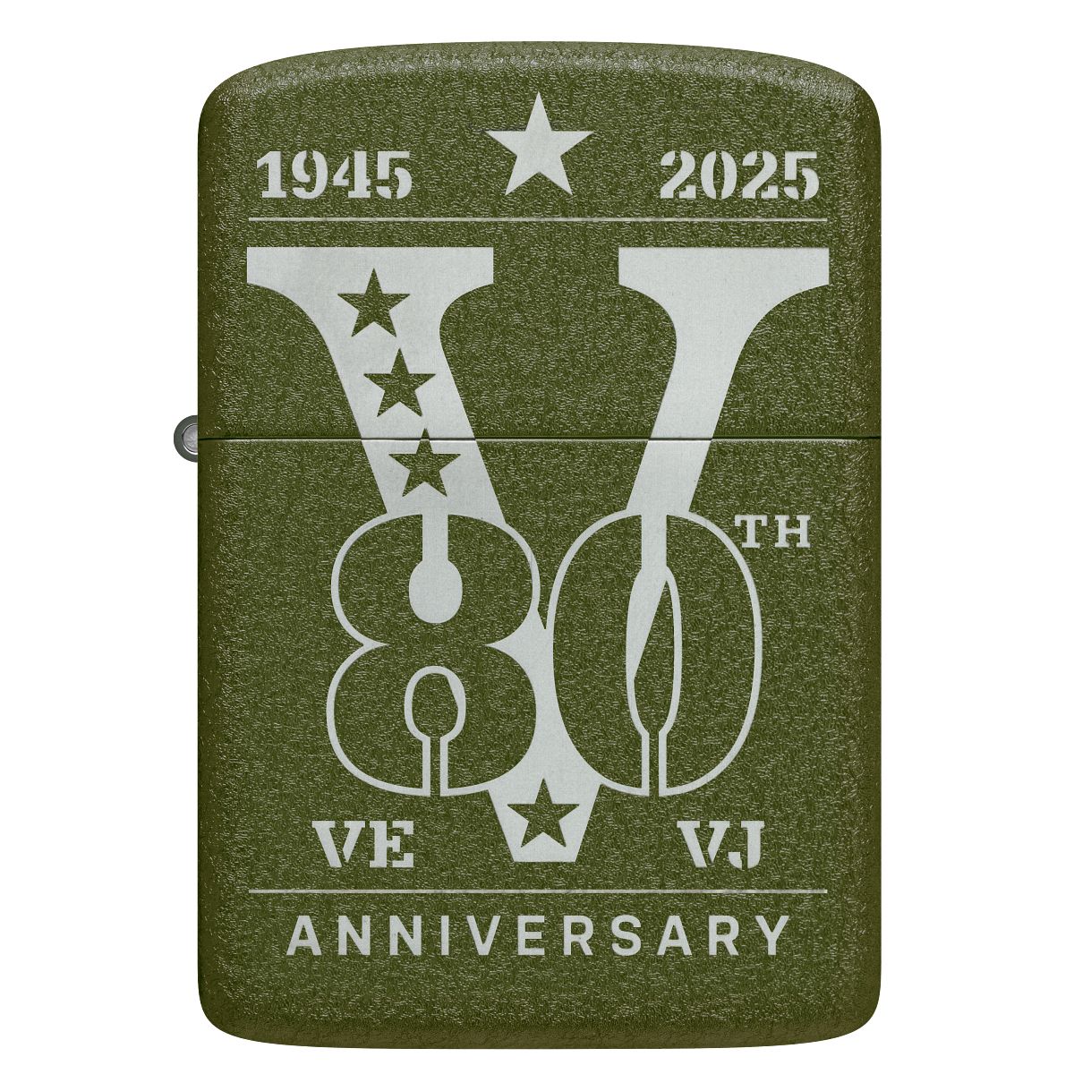 Zippo Lighter: VE/VJ 80th Anniversary - Green Crackle 46949