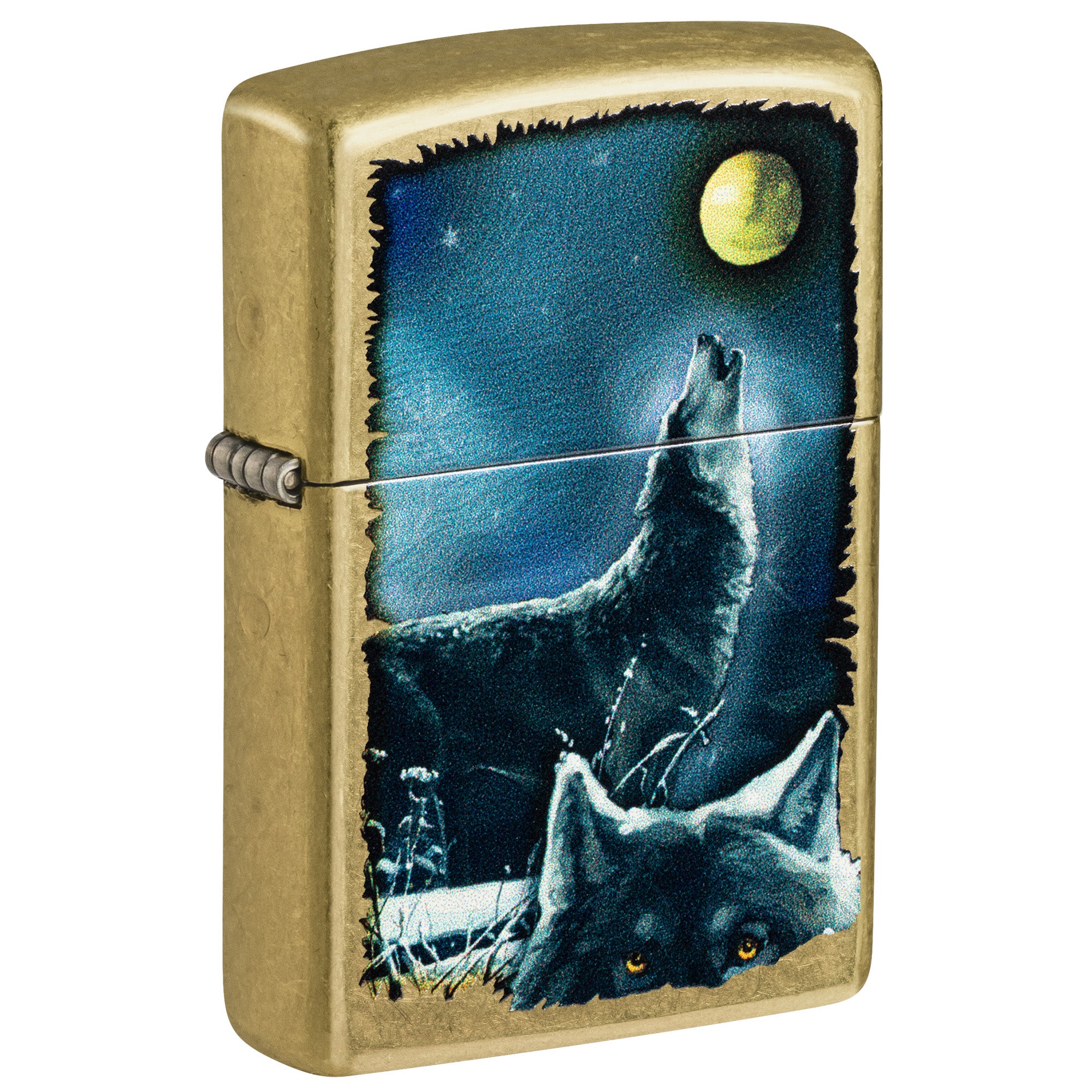 Zippo Lighter: Wolf Song Design - Street Brass 47189 – Lucas Lighters