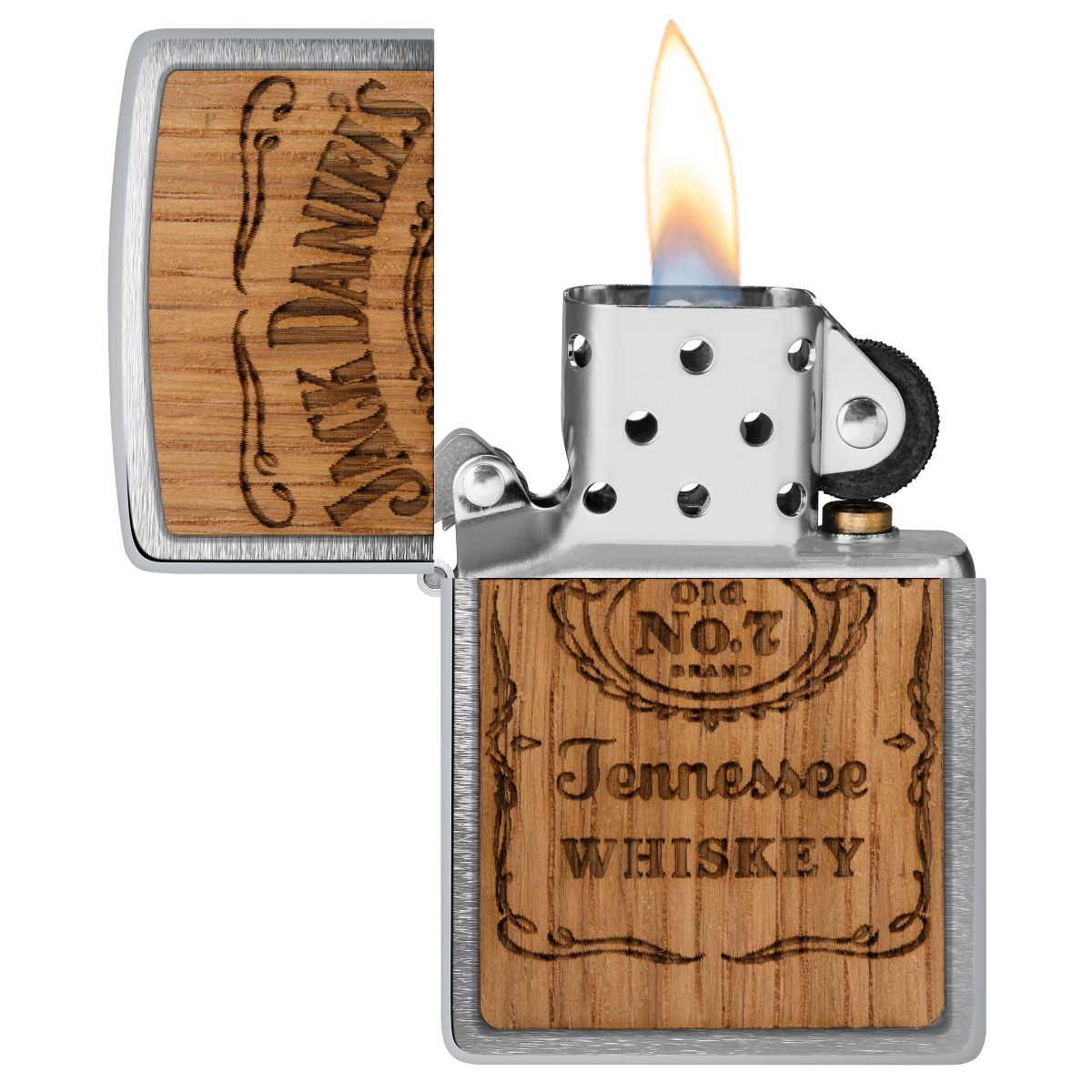 Zippo Jack Daniels Old No 7 Satin Chrome Zippo Jack Daniels Old No 7 Satin Chrome