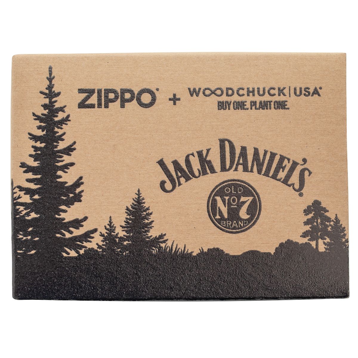 Zippo Lighter: Woodchuck Jack Daniel's - Brushed Chrome 48392