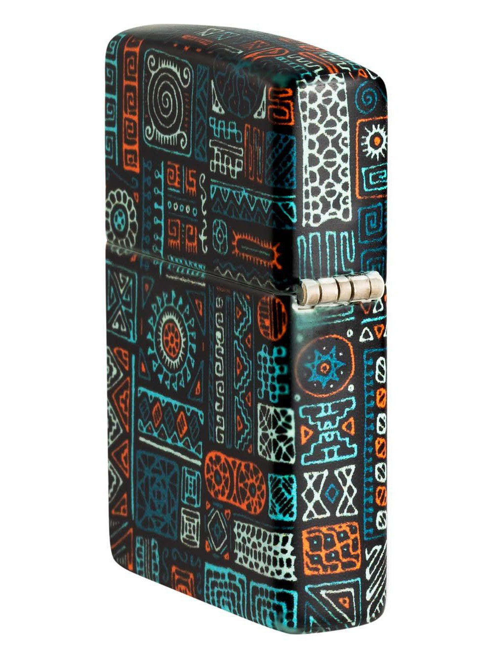 Zippo Lighter: Tribal Design - 540 White Matte 48525