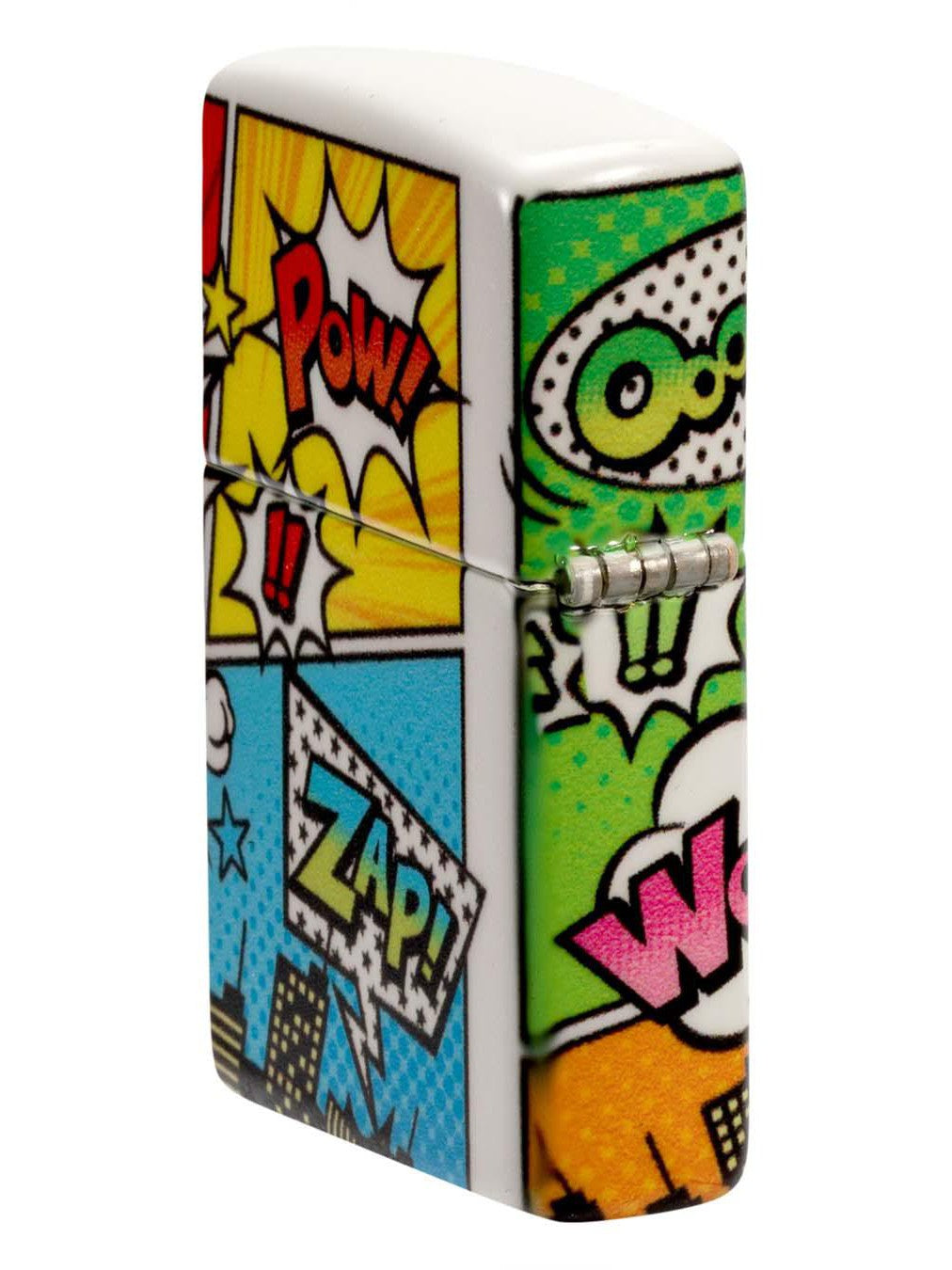 Zippo Lighter: Pop Art City Design - 540 White Matte 48648