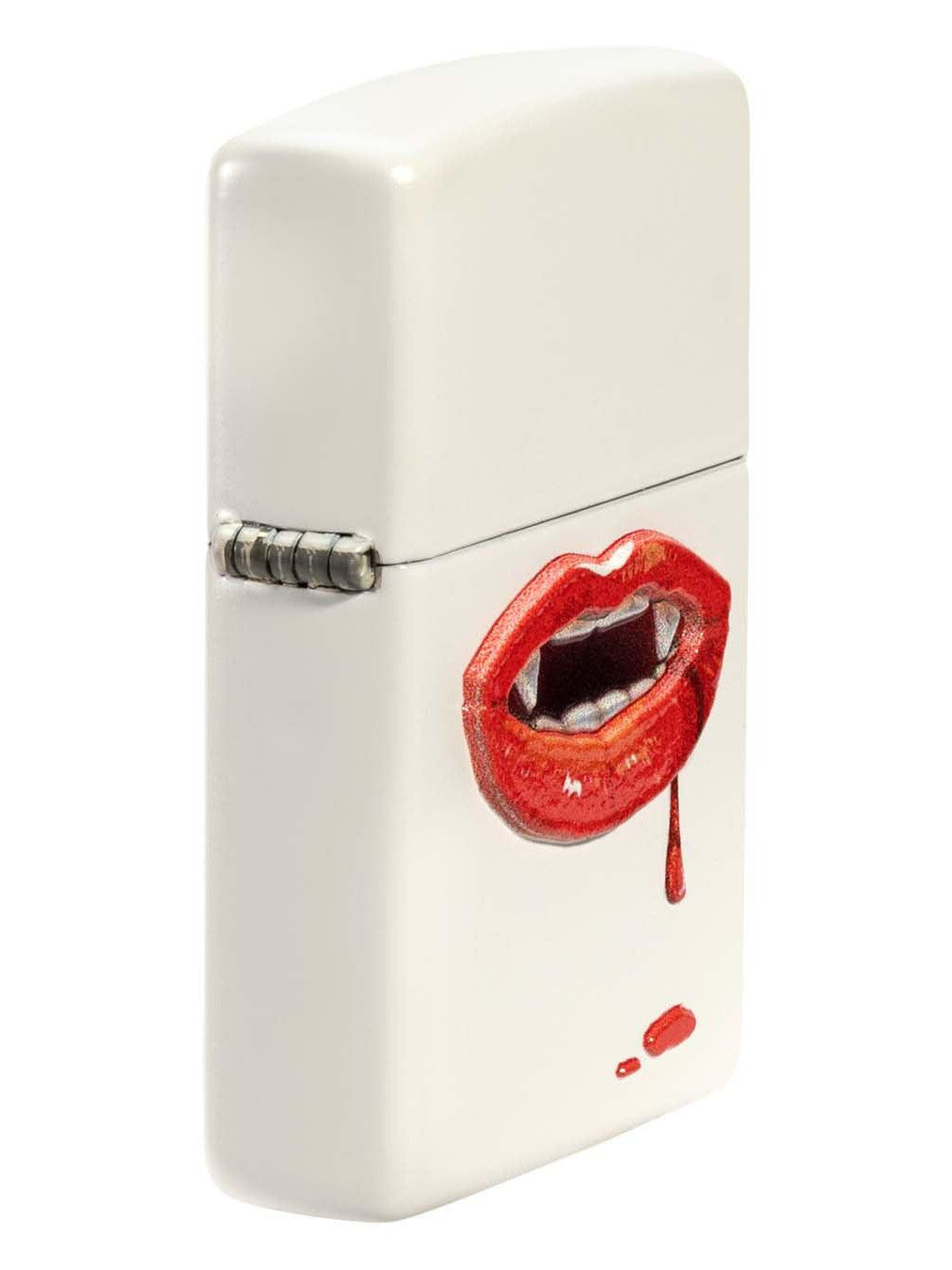 Zippo Lighter: Texture Lips - White Matte 48656