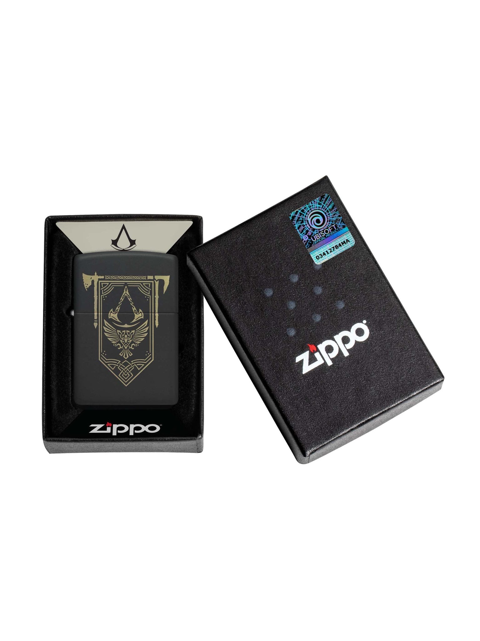 Zippo Lighter: Assassins Creed Design, Engraved - Black Matte 48669