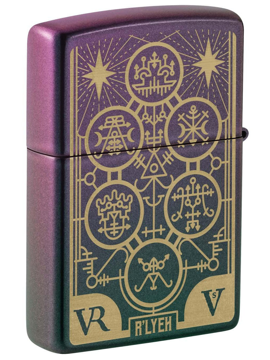 Zippo Lighter: Evil Design, Engraved - Iridescent 48671