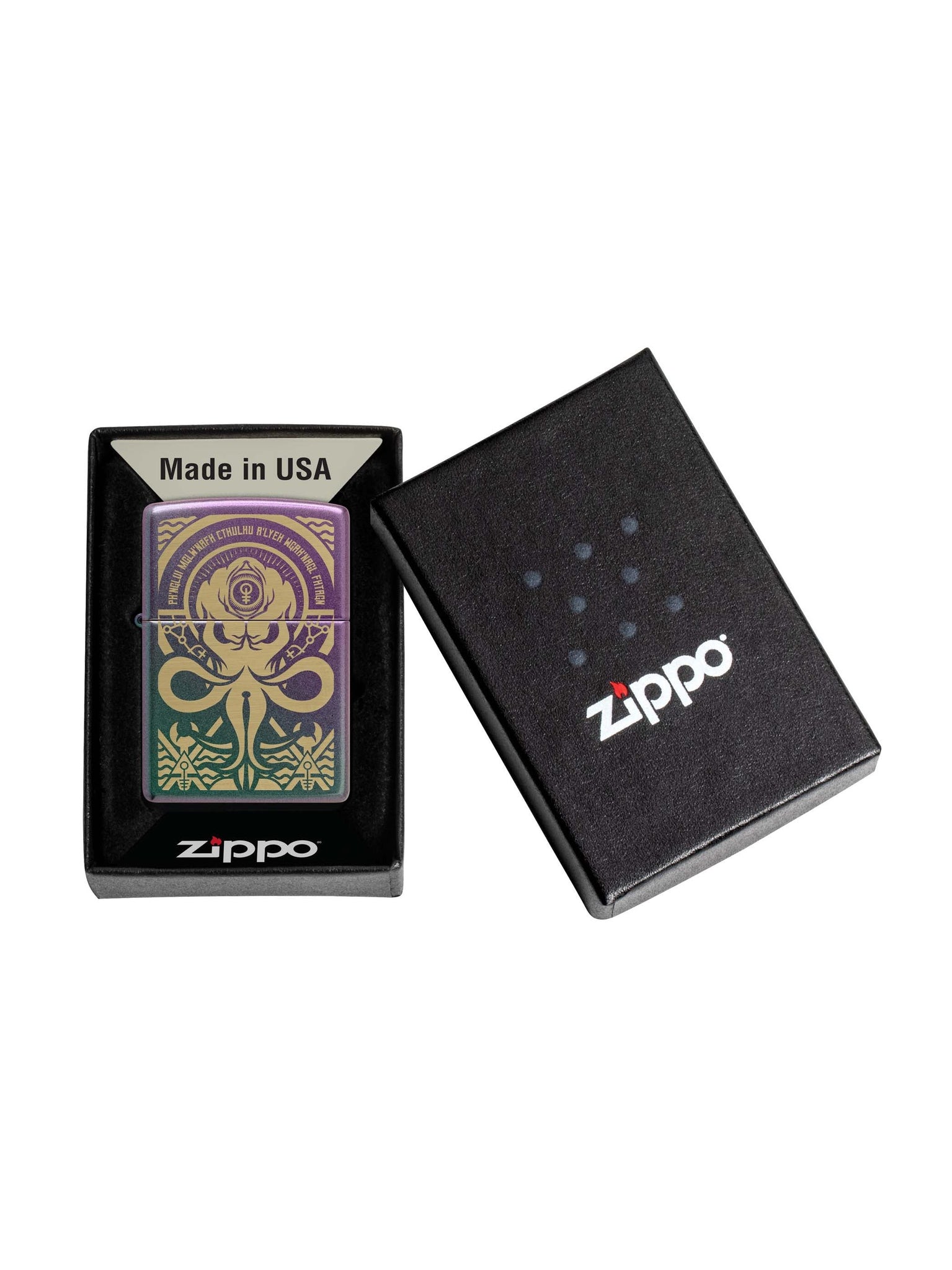Zippo Lighter: Evil Design, Engraved - Iridescent 48671