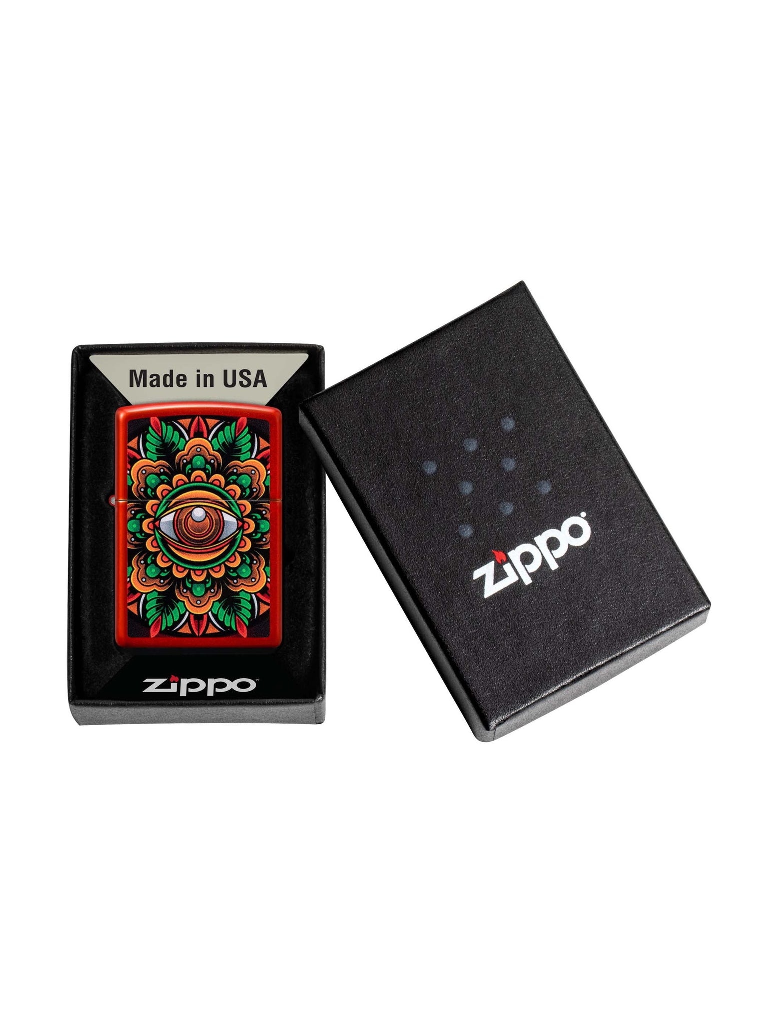 Zippo Lighter: Counter Culture Design - Metallic Red 48678