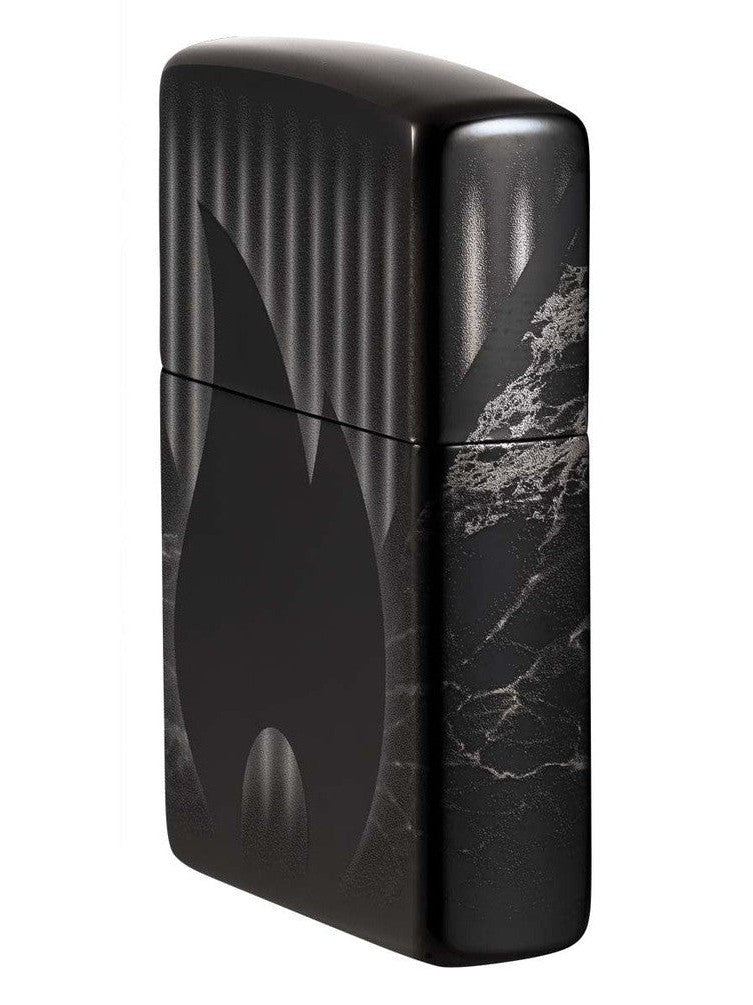 Zippo Lighter: Zippo Flame, Photo Image 360 - High Polish Black 48738