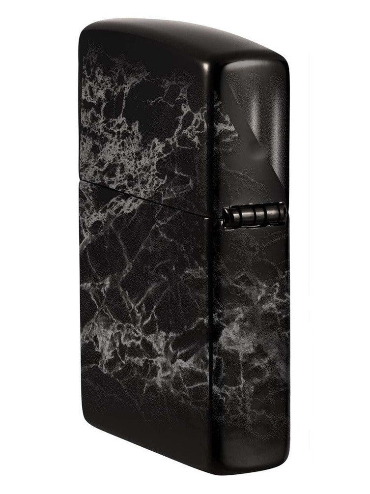 Zippo Lighter: Zippo Flame, Photo Image 360 - High Polish Black 48738