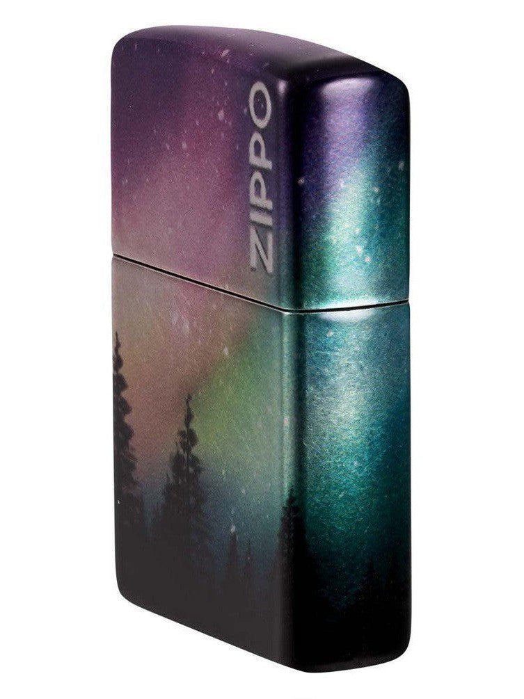 Zippo Lighter: Colorful Sky, 540 Color - 540 Tumbled Chrome 48771