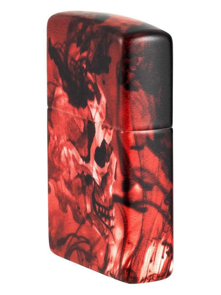 Zippo Lighter: Skull with Red Design, 540 Color - 540 Matte 48772