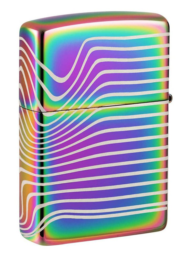 Zippo Lighter: Wavy Pattern, 360 Laser - Multi Color 48775