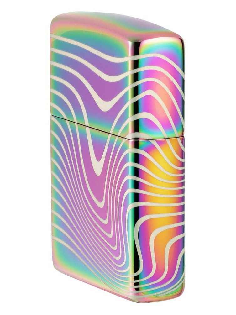 Zippo Lighter: Wavy Pattern, 360 Laser - Multi Color 48775