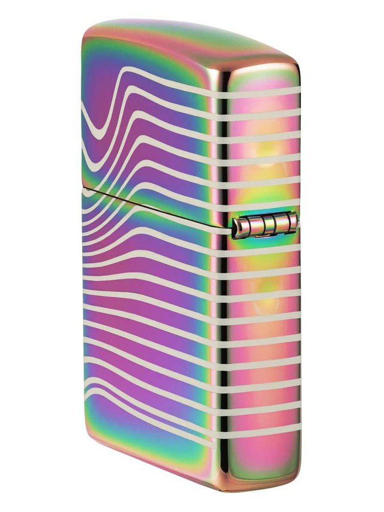 Zippo Lighter: Wavy Pattern, 360 Laser - Multi Color 48775
