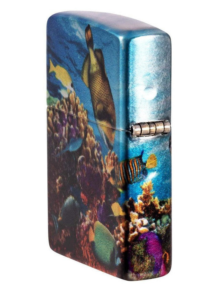 Zippo Lighter: Deep Sea Design, 540 Fusion - 540 Tumbled Chrome 48780