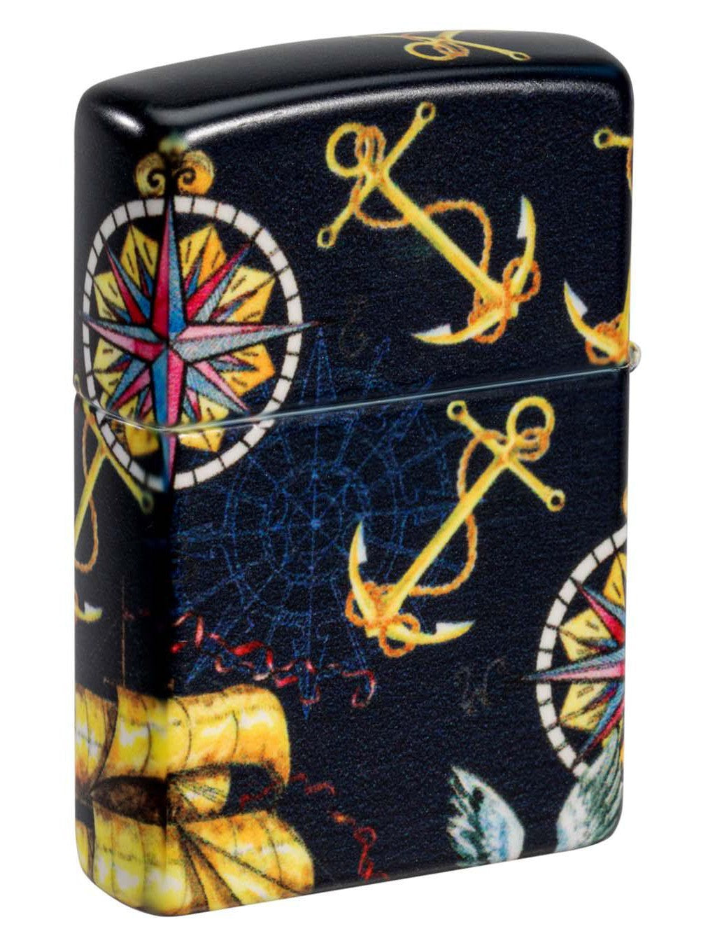 Zippo Lighter: Nautical Design With Ship - 540 White Matte 48813