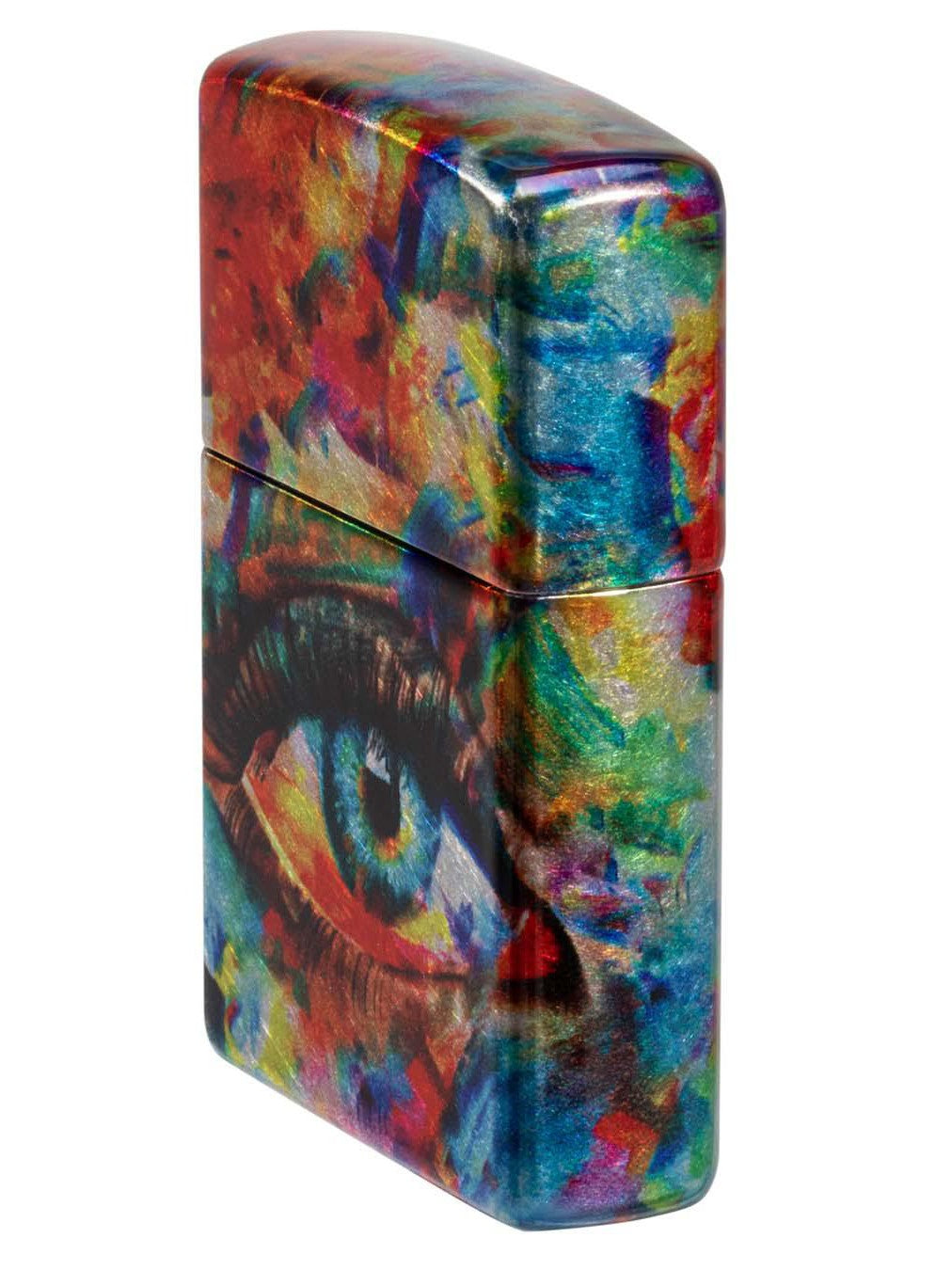 Zippo Lighter: Colorful Eye - 540 Tumbled Chrome 48866