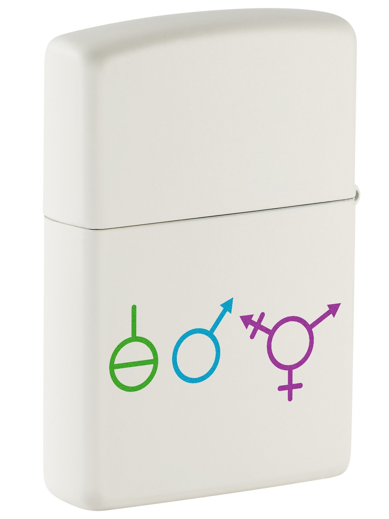 Zippo Lighter: Gender Icons - White Matte 48884