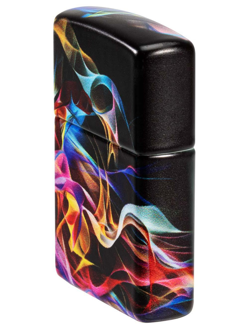 Zippo Lighter: Abstract Smoke Design - 540 White Matte 48897