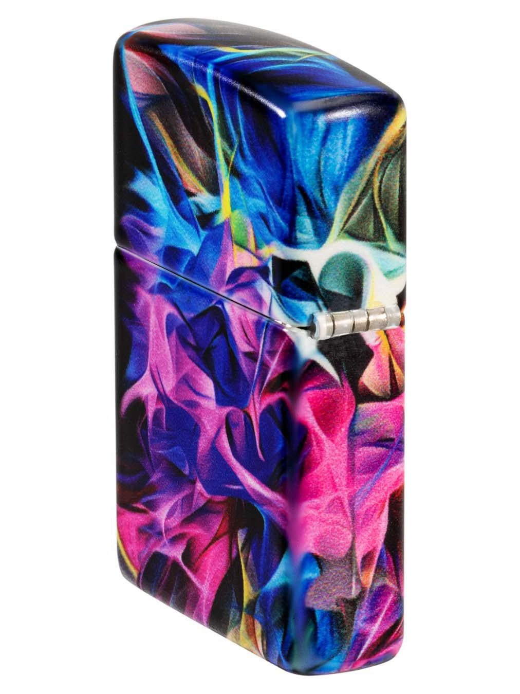 Zippo Lighter: Abstract Smoke Design - 540 White Matte 48897