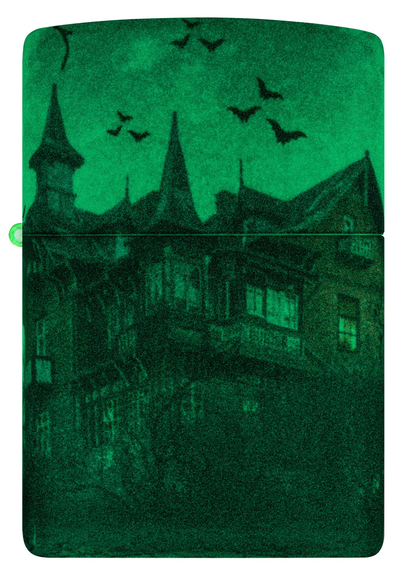 Zippo Lighter: Haunted House - Glow-in-the-Dark Green 48922