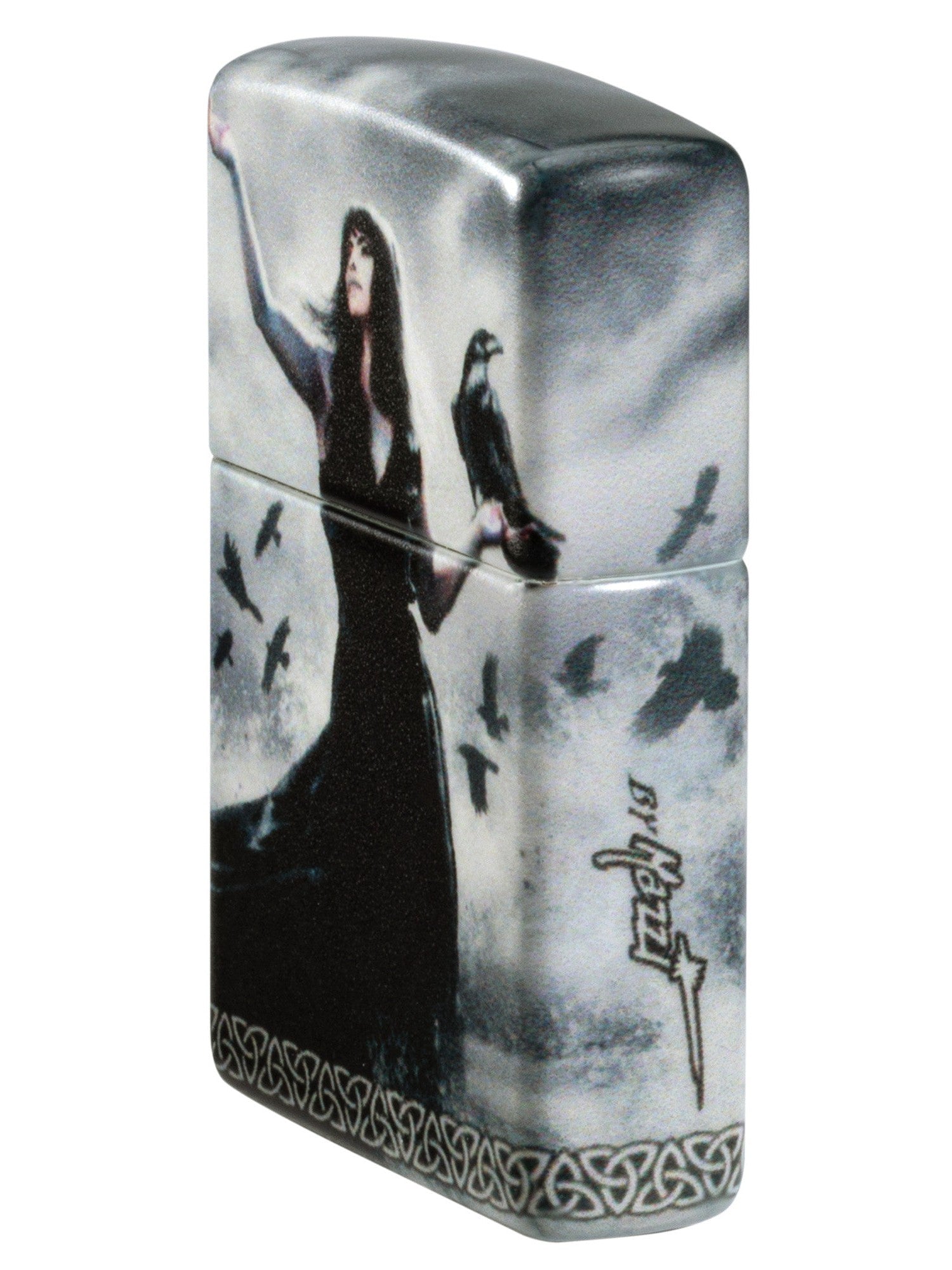 Zippo Lighter: Lady with Ravens by Mazzi - 540 Color 48969