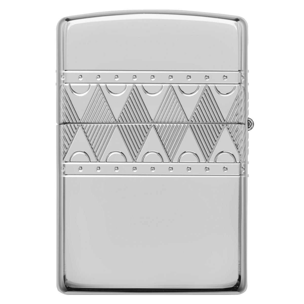 Zippo Lighter: Sterling Silver Diamond Pattern, Engraved Armor