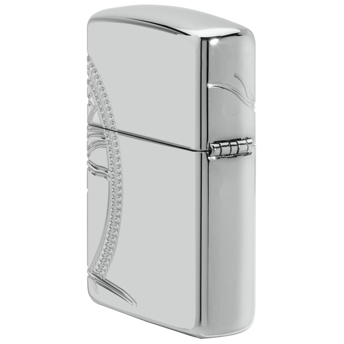 Zippo Lighter: Sterling Silver Tree of Life, MultiCut Armor - High