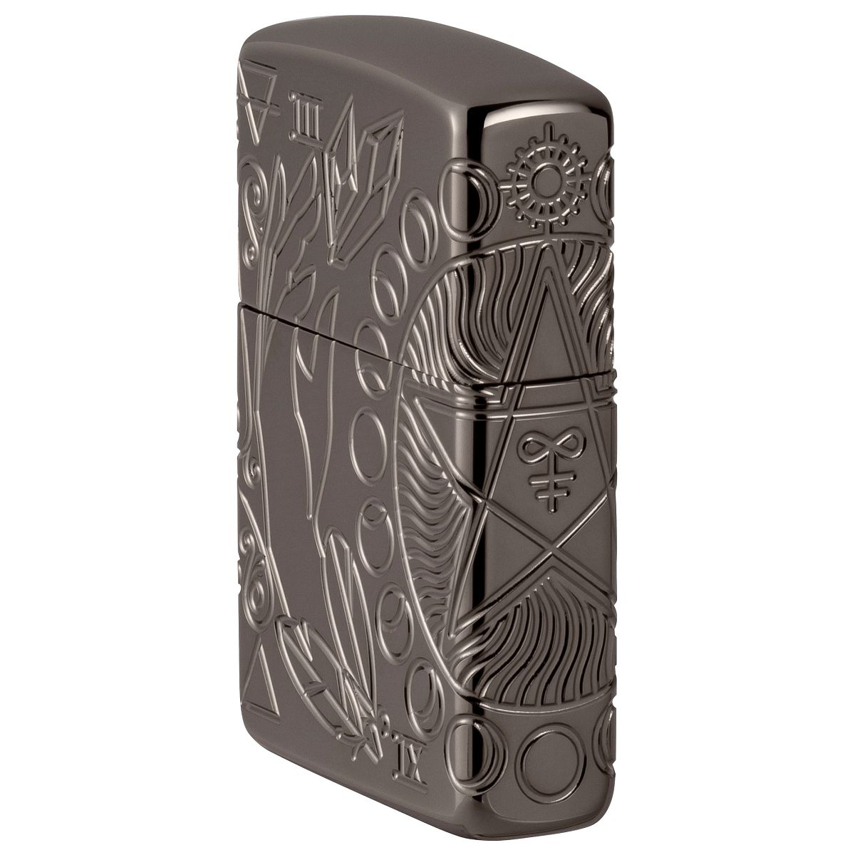 ZIPPO® LIGHTER ZIPPO Zippo Lighter: Wicca Design, MultiCut Armor - Black Ice 49689