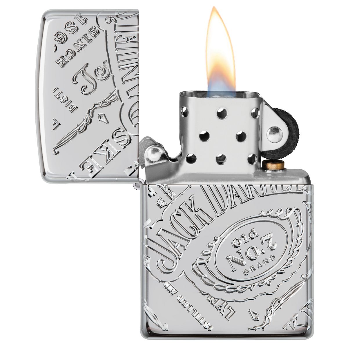 Zippo Lighter: Armor Jack Daniel's MultiCut - High Polish Chrome