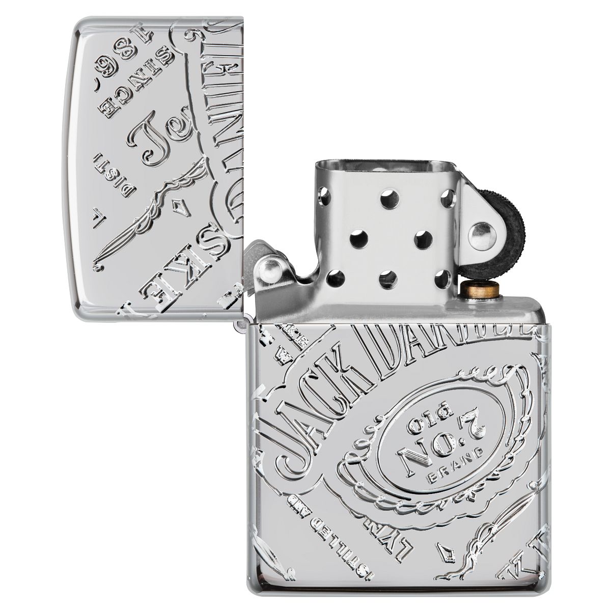 Zippo Lighter: Armor Jack Daniel's MultiCut - High Polish Chrome